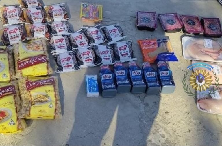 Pareja detenida en Kilómetro 3: Habían robado más de $360.000 en mercadería de tres comercios