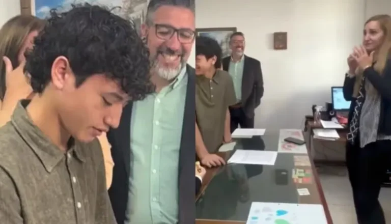 Thiago tiene 15 años y el momento de su adopción hizo llorar a una jueza