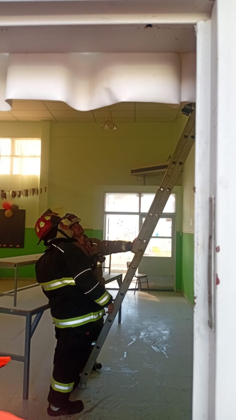 ​Bomberos y Defensa Civil controlaron un foco ígneo en un establecimiento educativo