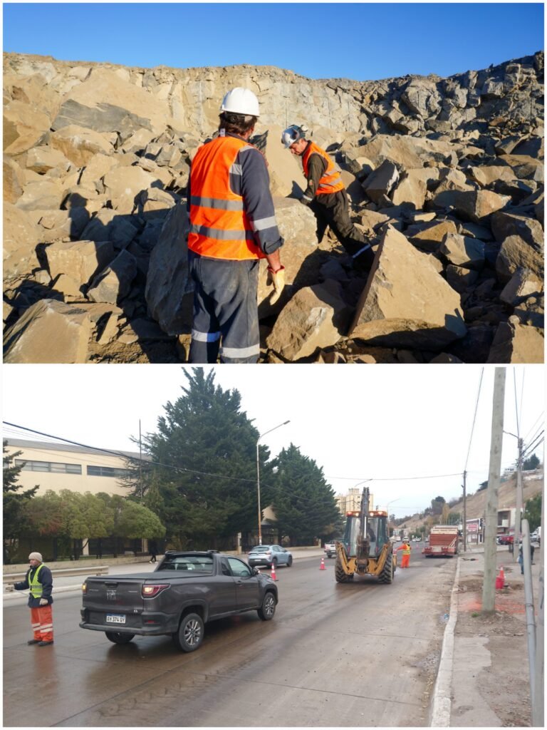 Con fondos provinciales, avanza el enrocado costero y repavimentación de la Ruta 3