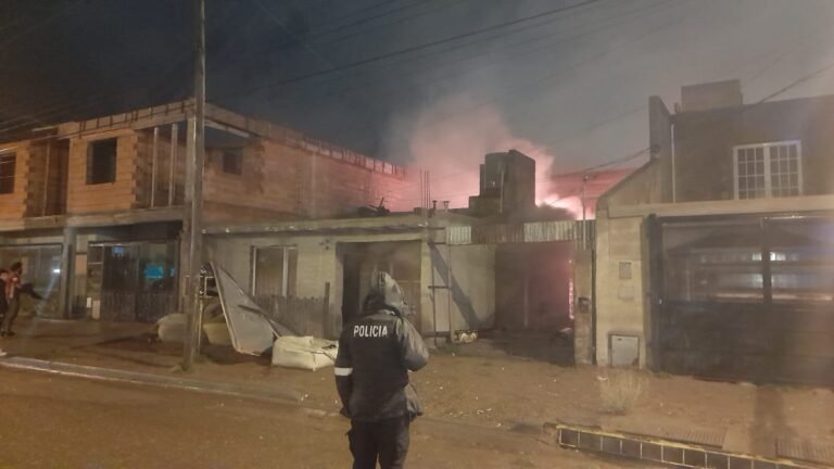 Voraz incendio en una vivienda: una madre y sus hijos fueron trasladados al hospital