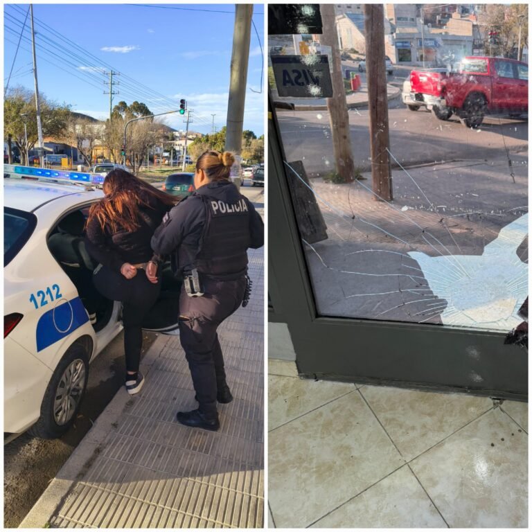 Detenida tras romper el vidrio de una barbería y amenazar de muerte al dueño 