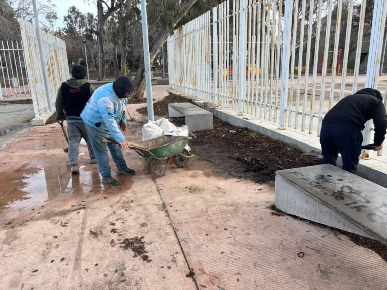 Se realizaron intensos trabajos de limpieza, reparación de luminarias y mobiliario en espacios públicos
