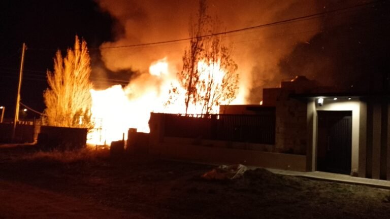Llegó a su casa y la encontró en llamas: quedó destruida por completo