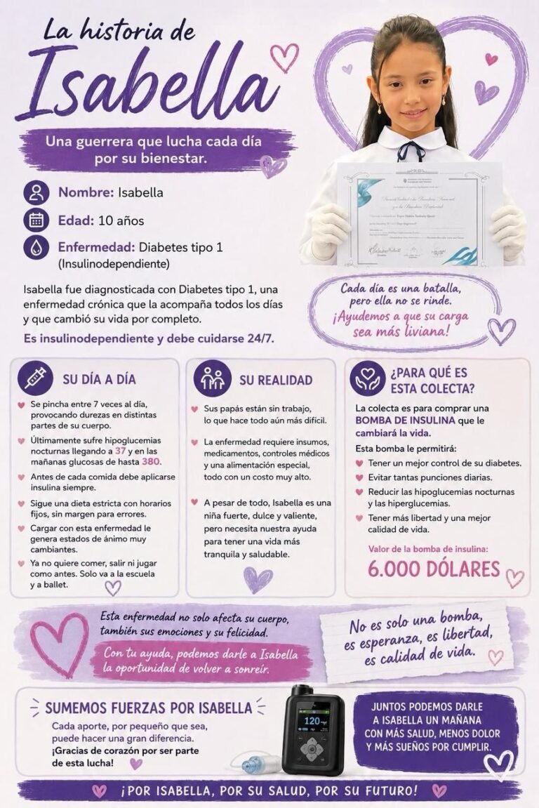 Con solo 10 años, enfrenta la diabetes y una colecta busca cambiar su calidad de vida