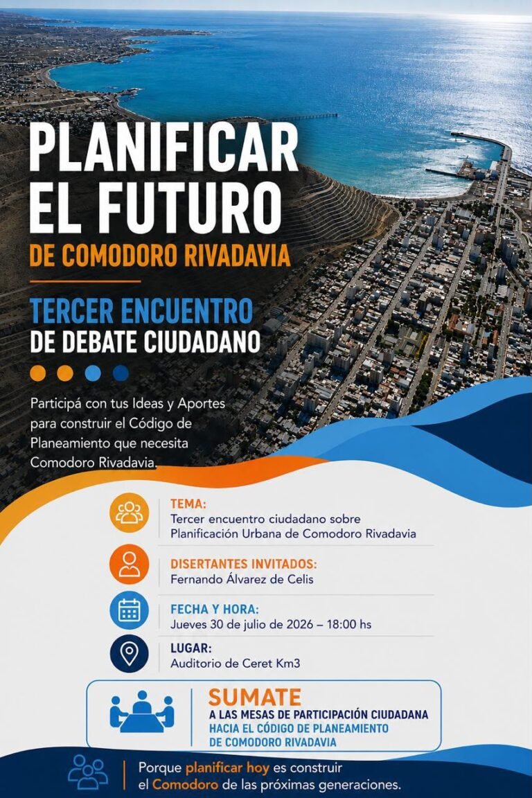 Convocan a la comunidad a participar del Tercer Encuentro de Debate Ciudadano sobre el Código de Planeamiento Urbano
