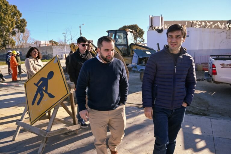 Torres recorrió los primeros trabajos del nuevo Conducto Pluvial 