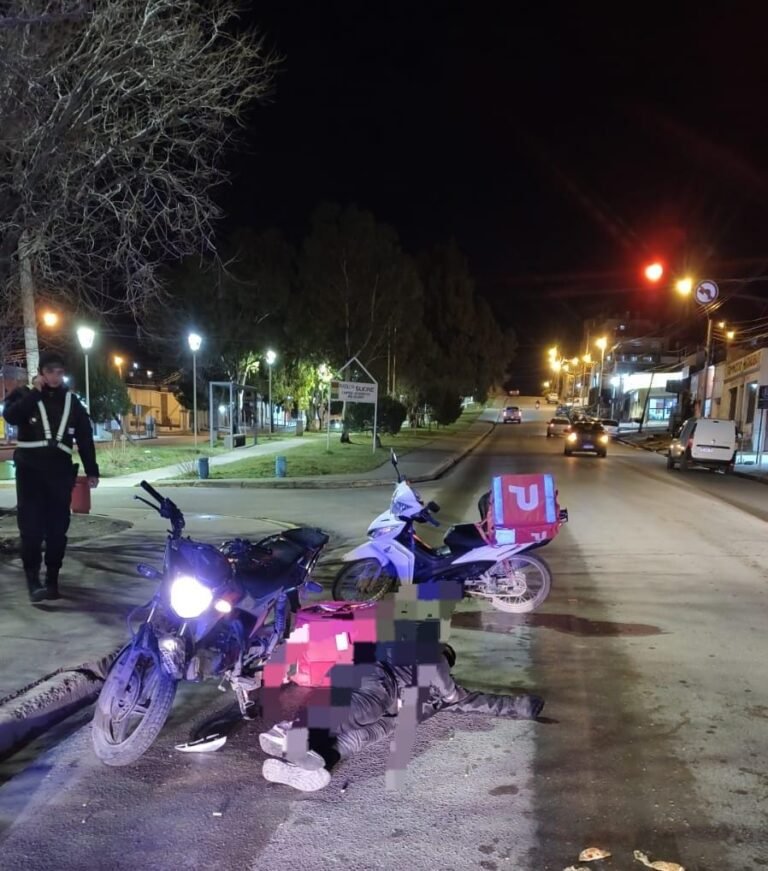 Un motociclista chocó contra un perro, derrapó y terminó en el hospital