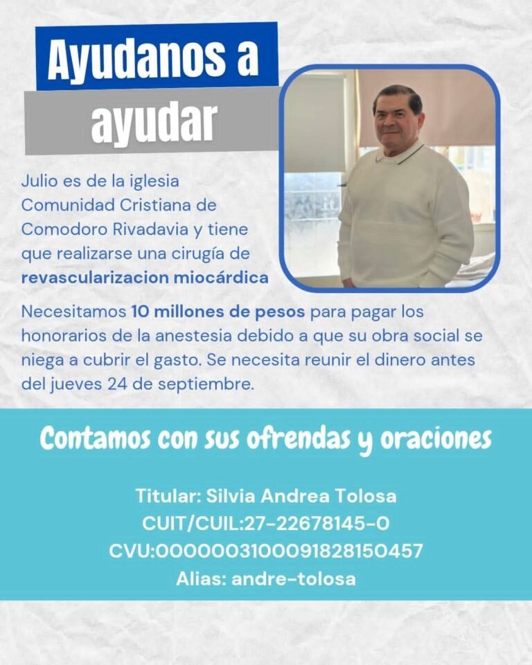 Necesita una cirugía cardíaca y su familia busca reunir $10 millones
