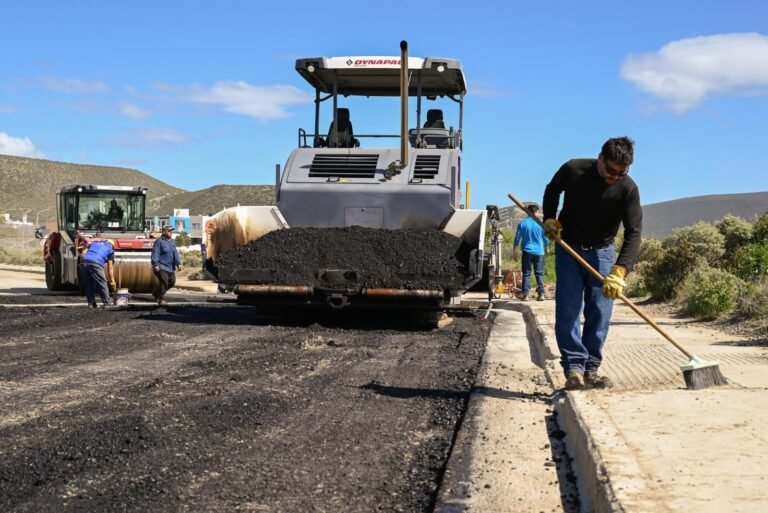 Plan Galina: Avanza la pavimentación de 77 cuadras en Rada Tilly
